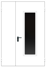 Дверь техническая двупольная ДМ-2 со светопрозрачным заполнением